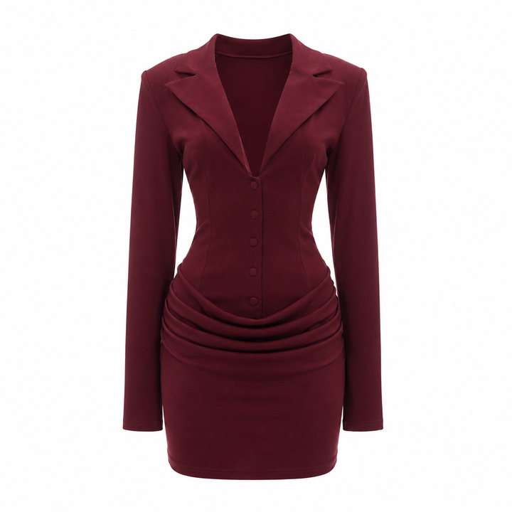 Boss | Notch Lapel Button Front Blazer Dress