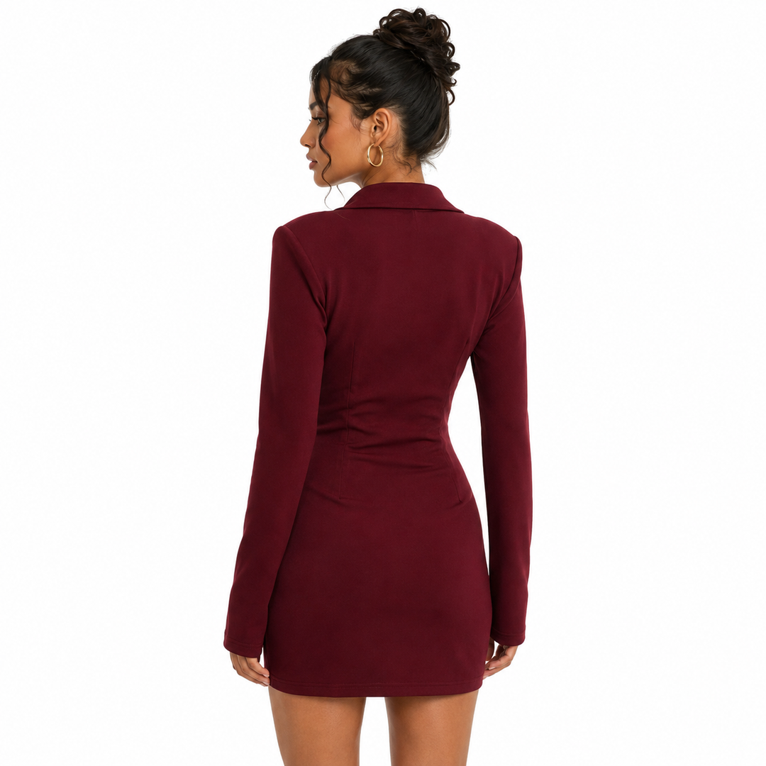 Boss | Notch Lapel Button Front Blazer Dress