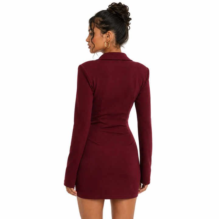 Boss | Notch Lapel Button Front Blazer Dress