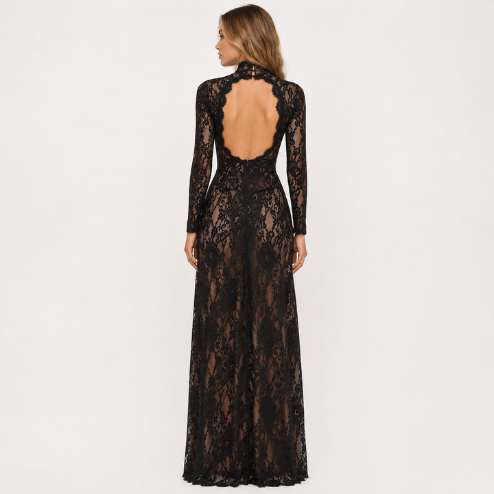 Curse | Lace Cutout Longe Sleeve Maxi Dress