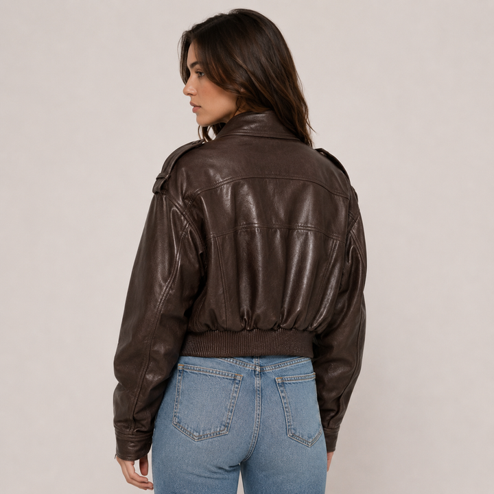 Ride | Faux Leather Moto Bomber Jacket