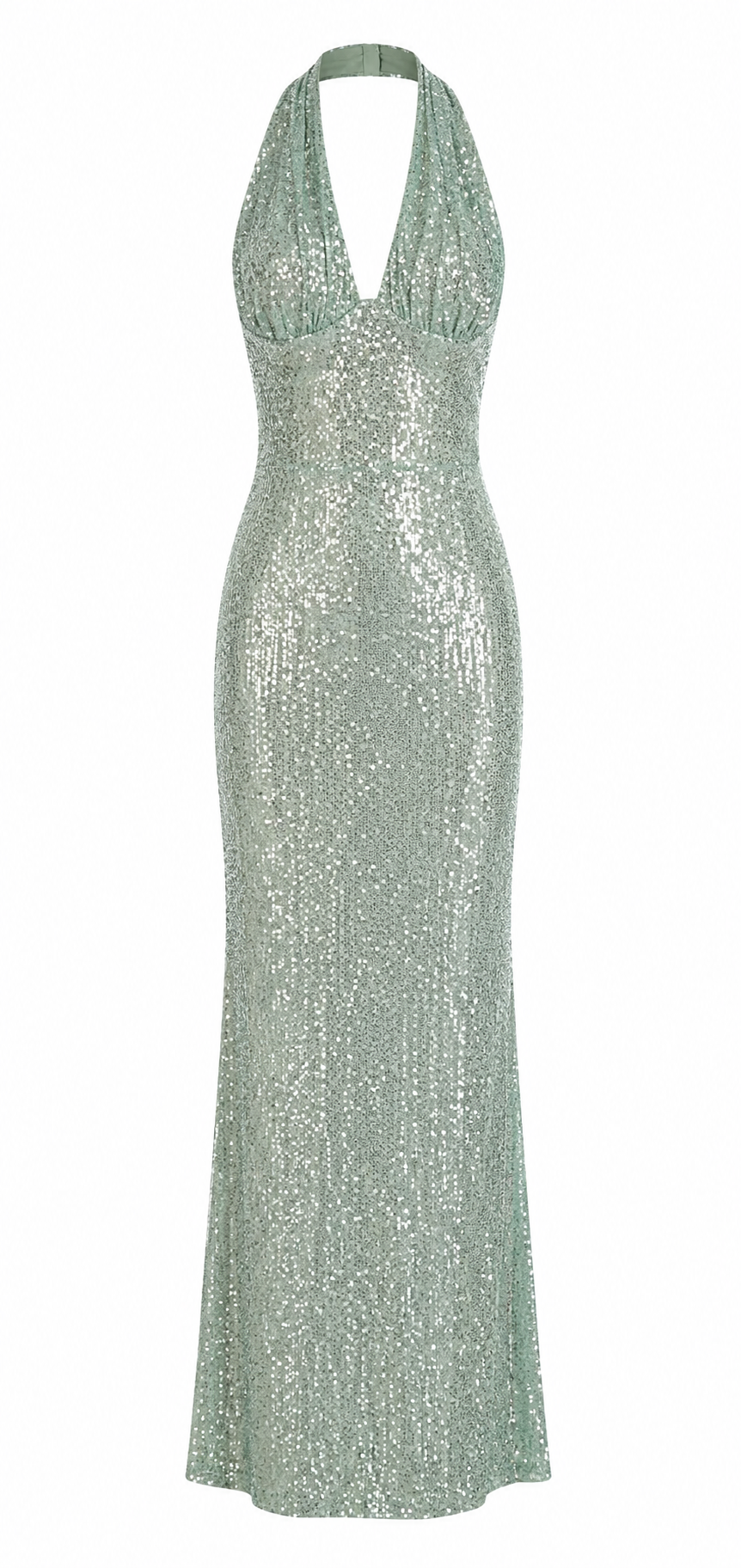 Arrive | Sequin Halter Sheath Maxi Dress