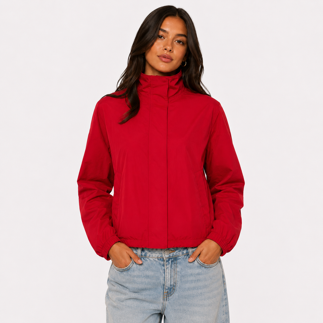 Zip | Nylon Windbreaker Drawstring Jacket