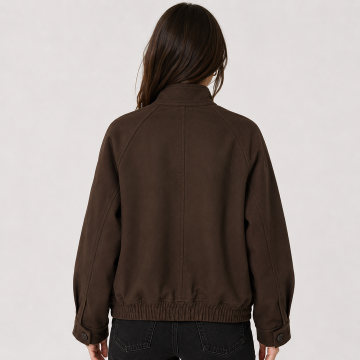 Walk | Wool Blend Oversized Bomber Jacket