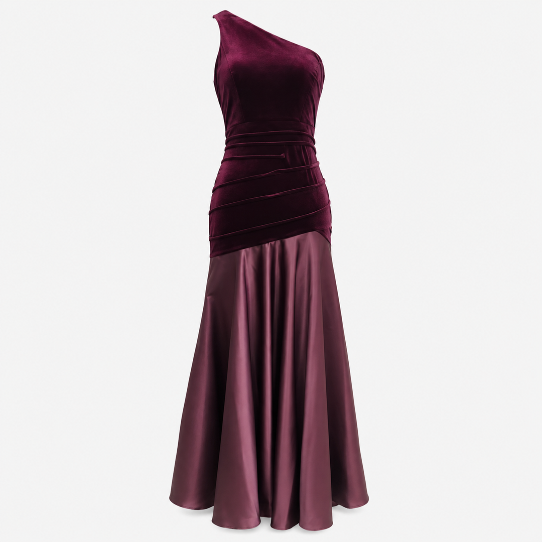 Smit | One Shoulder Velvet Maxi Dress