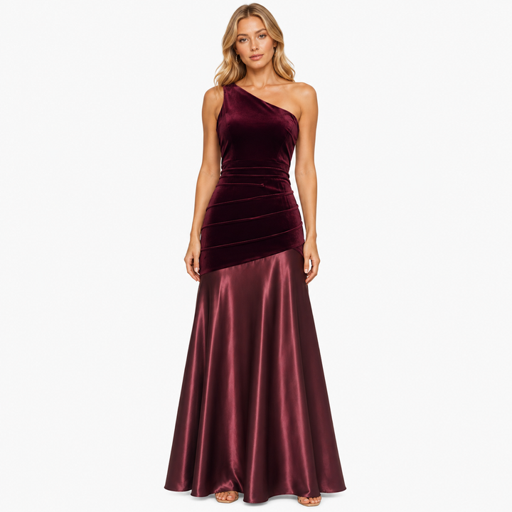 Smit | One Shoulder Velvet Maxi Dress