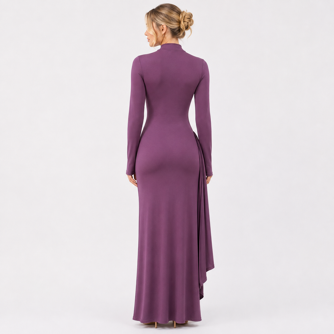 Wisk | Long Sleeve Draped Maxi Dress