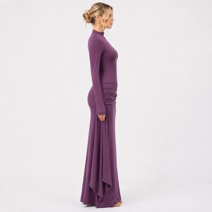 Wisk | Long Sleeve Draped Maxi Dress