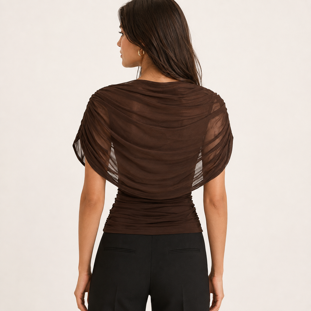 Drift | Draped Mock Neck Top