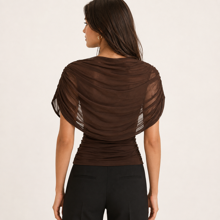 Drift | Draped Mock Neck Top