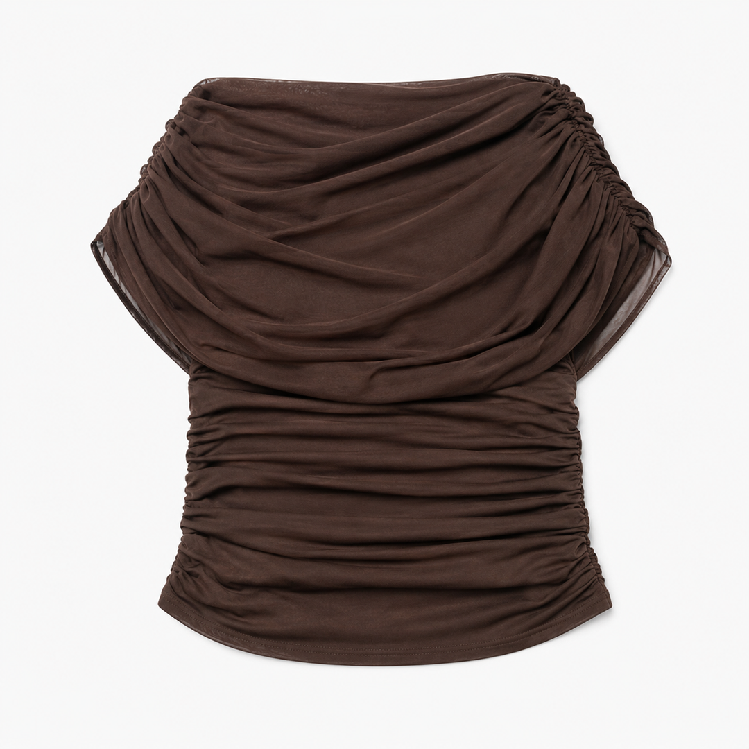 Drift | Draped Mock Neck Top