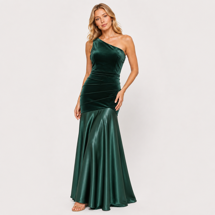 Smit | One Shoulder Velvet Maxi Dress