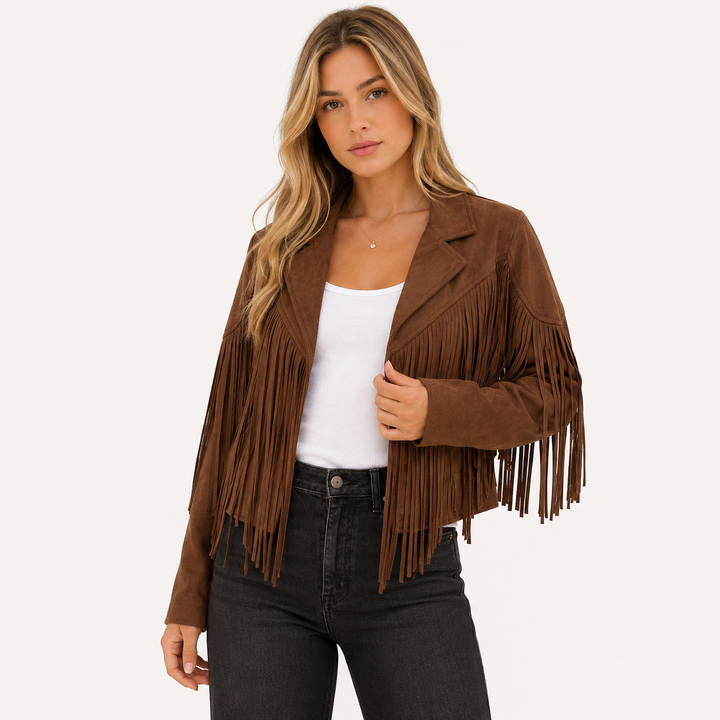 Rode | Suede Fringe Cropped Jacket