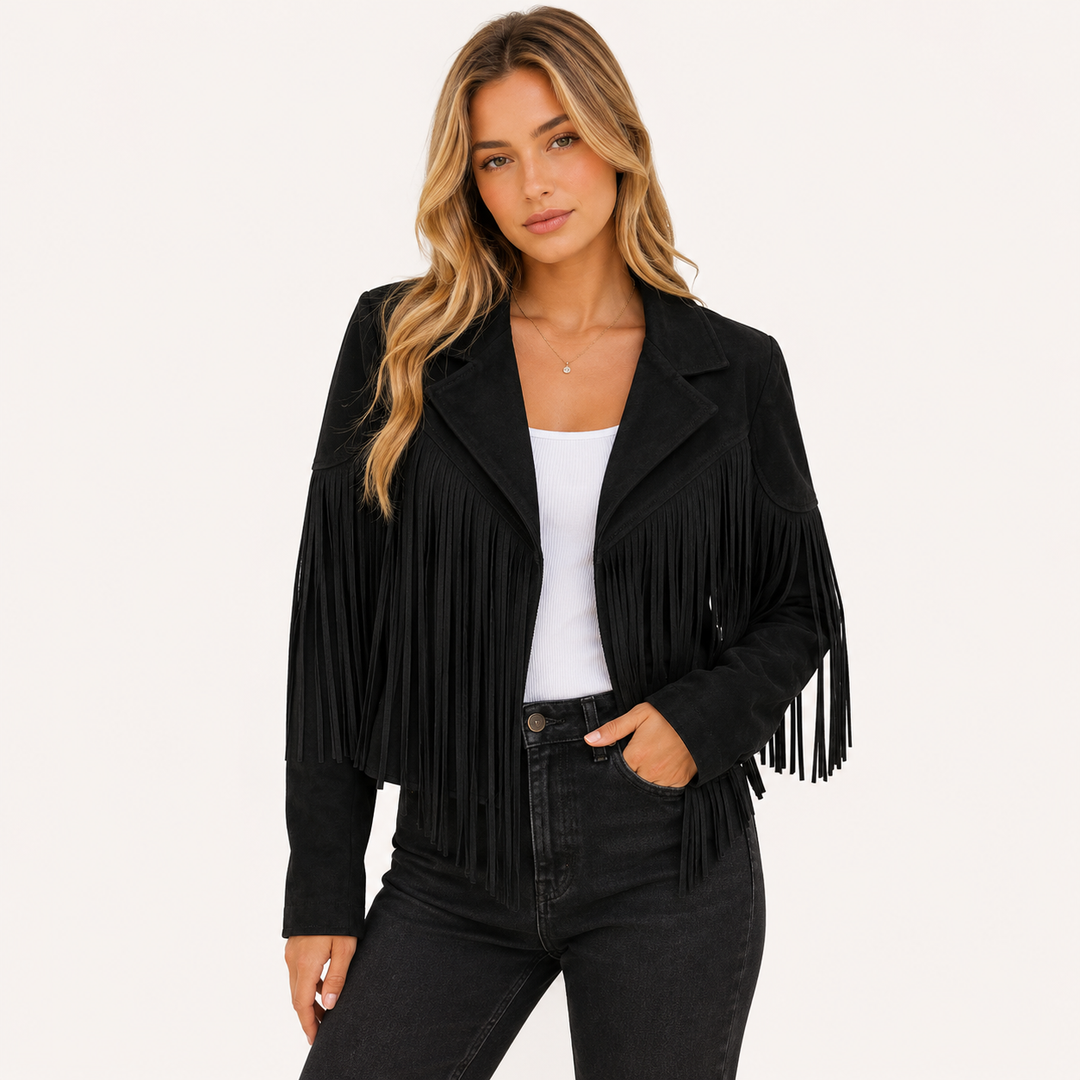 Rode | Suede Fringe Cropped Jacket