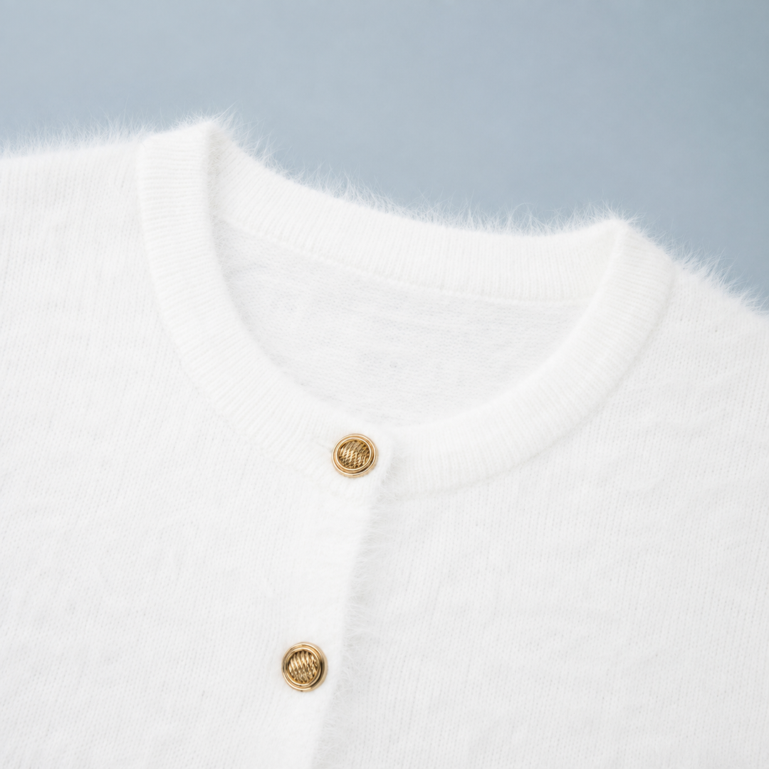 Fuz | Fuzzy Knit Cardigan Sweater Two Piece Midi Skirt Set