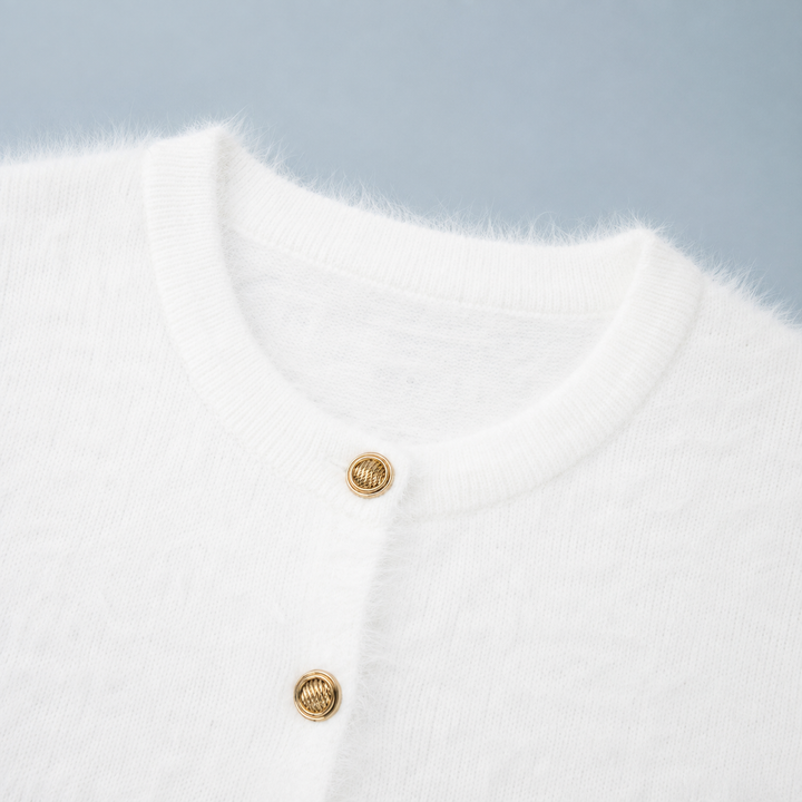 Fuz | Fuzzy Knit Cardigan Sweater Two Piece Midi Skirt Set
