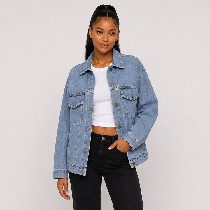 Vibe | Light Blue Oversized Denim Jacket