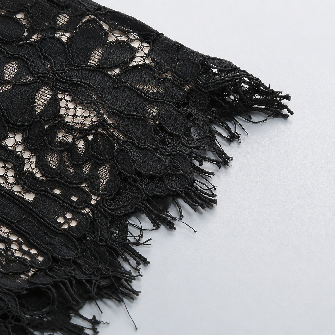 Dare | Black Lace Bustier Slip Dress