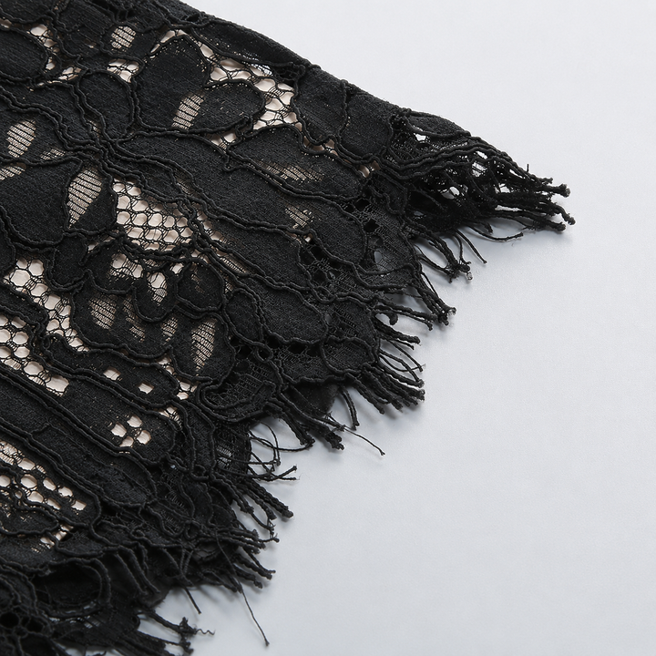 Dare | Black Lace Bustier Slip Dress