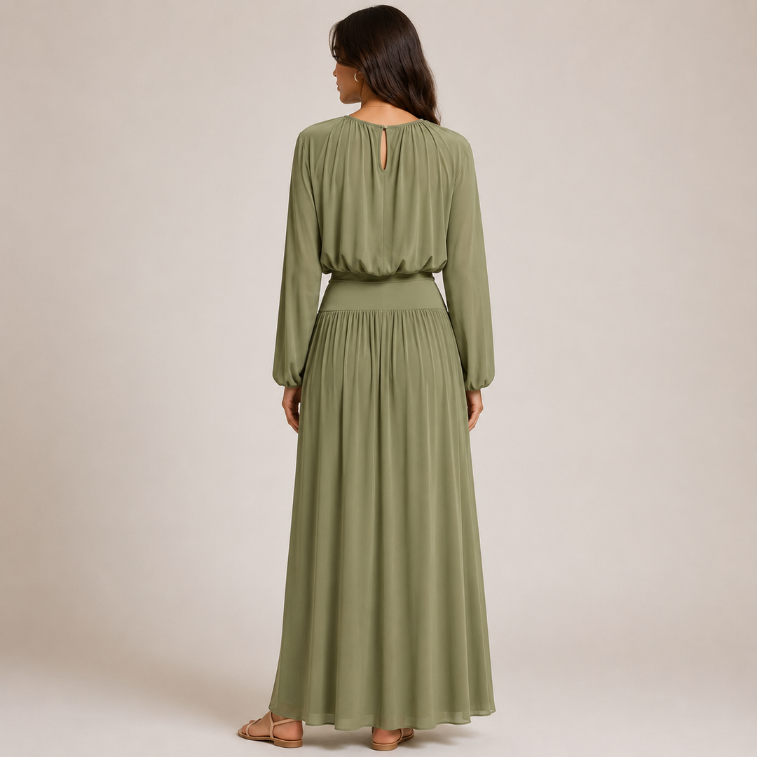 Glee | Balloon Sleeve Top and Gathered Maxi Skirt Set