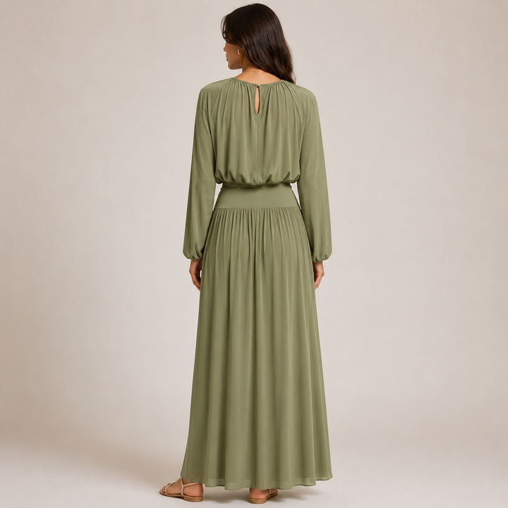 Glee | Balloon Sleeve Top and Gathered Maxi Skirt Set