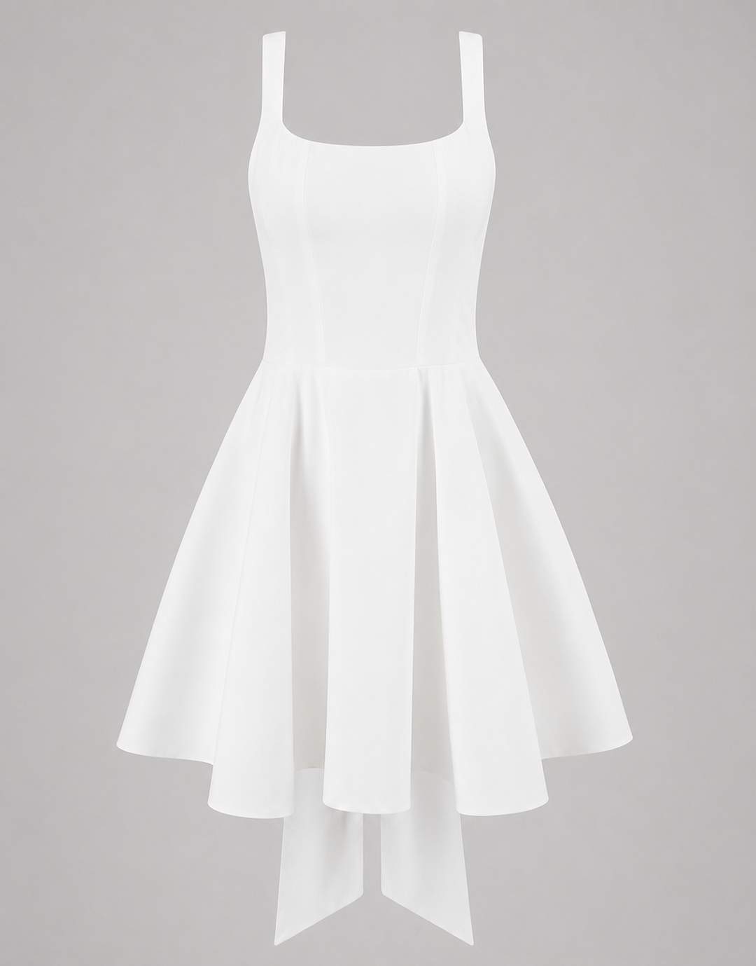 Belle | Square Neck Bow Back Fit and Flare Mini Dress