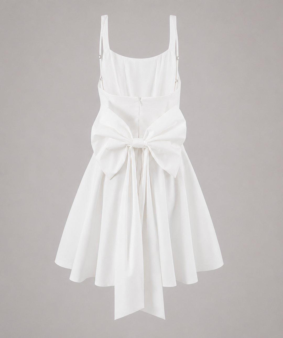 Belle | Square Neck Bow Back Fit and Flare Mini Dress