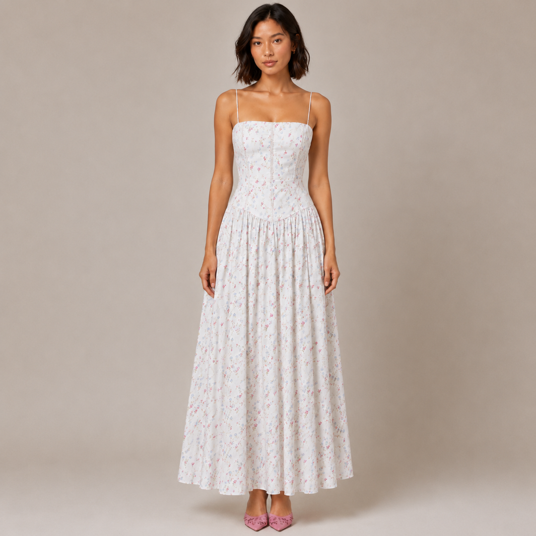 corset drop waist midi dress Satin Sweetheart Sleeveless Drop Waist Midi Dress With Pockets