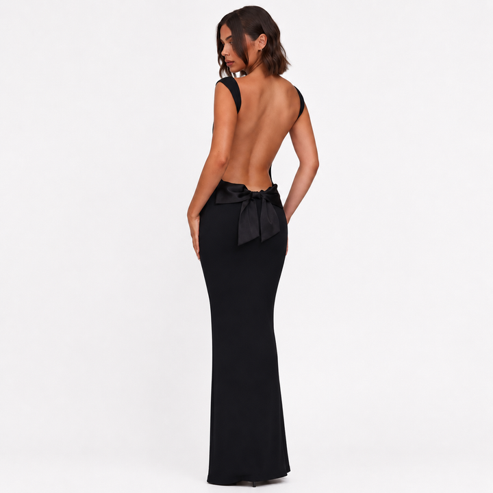 Melt | Bodycon Scoop Cowl Open Back Maxi Dress