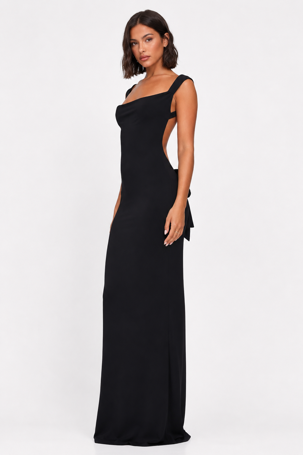 Melt | Bodycon Scoop Cowl Open Back Maxi Dress