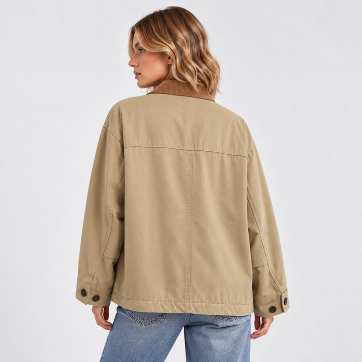 Ease | Corduroy Collar Barn Jacket