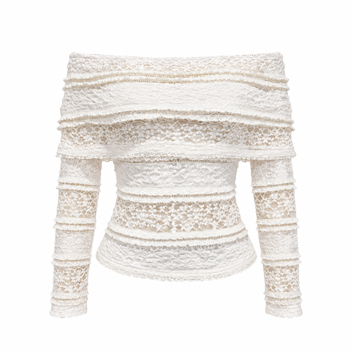 Stay | Off Shoulder Crochet Lace Top