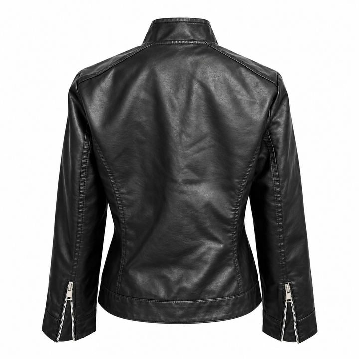 Nyx | Faux Leather Cropped Moto Jacket