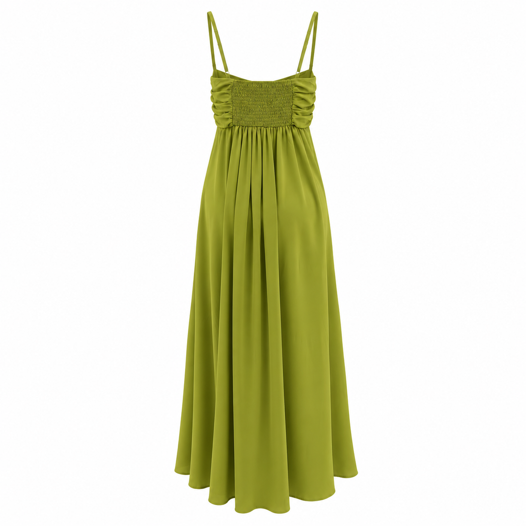 Spell | Green Keyhole Cutout High Waist Maxi Dress