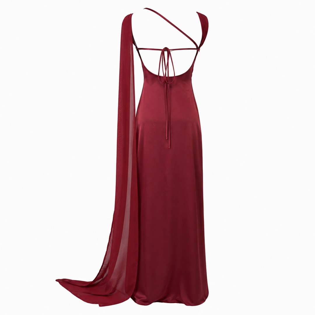 Glide | Satin One Shoulder Maxi Dress