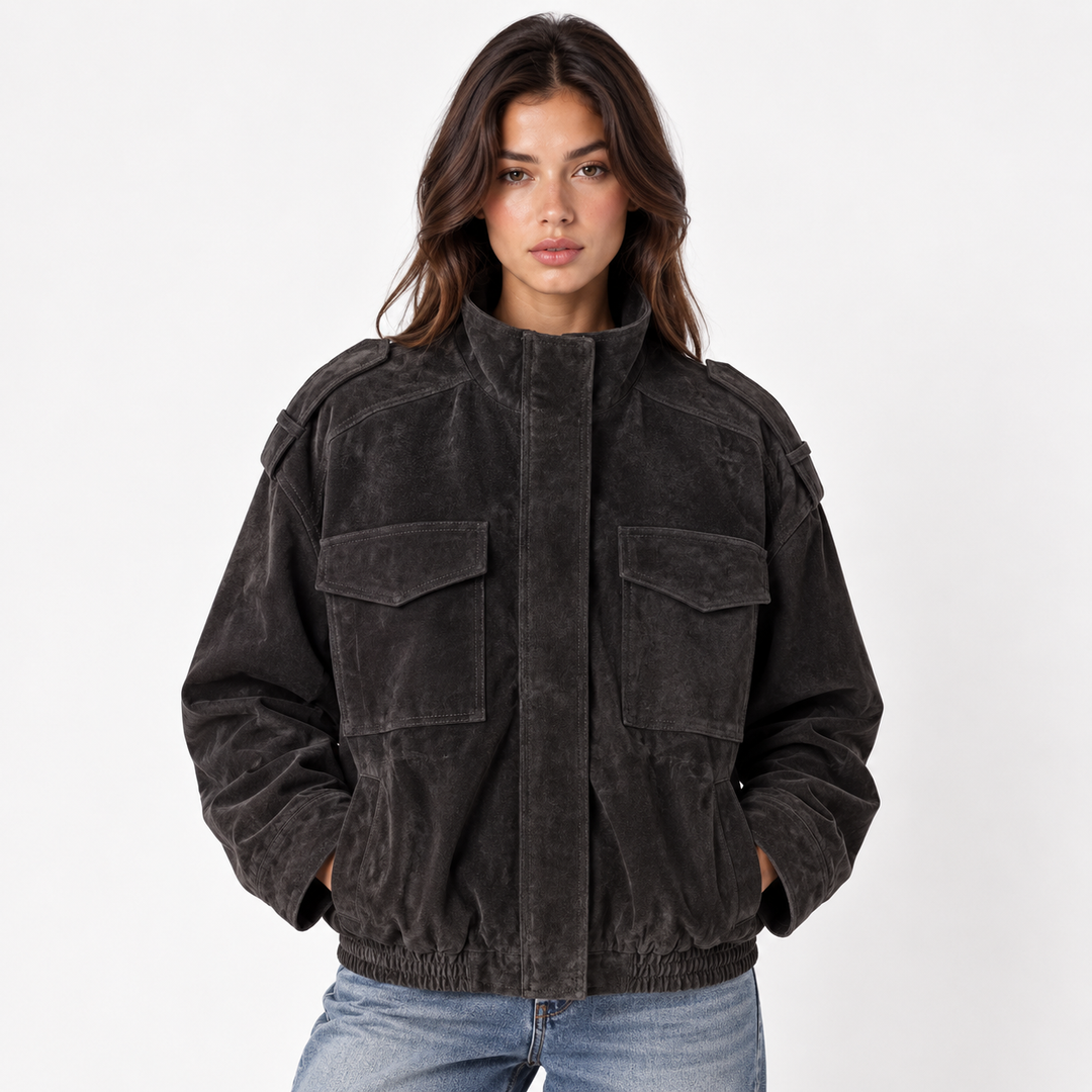 Flight | Suede Oversized Field Jacket