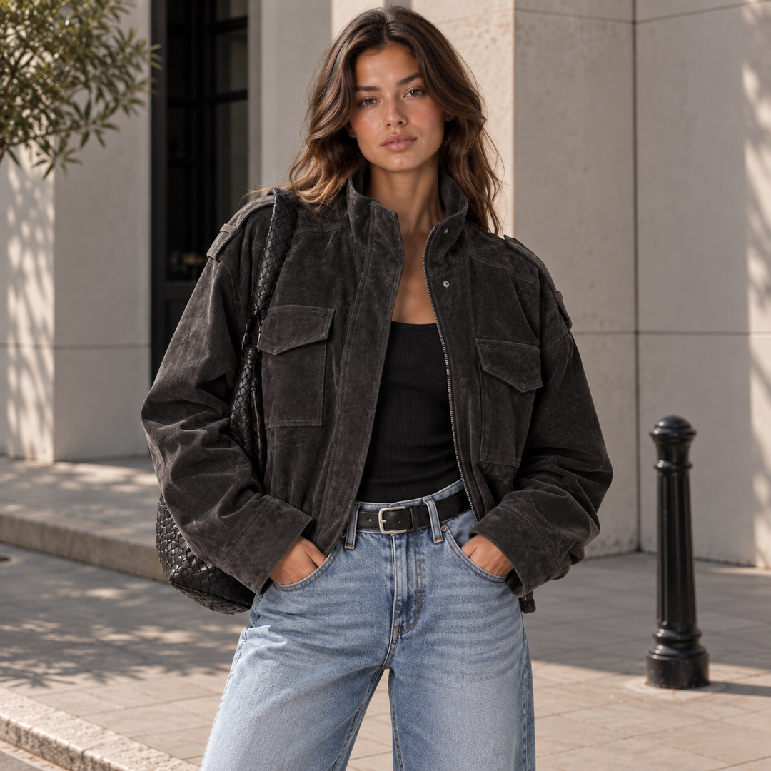 Flight | Suede Oversized Field Jacket