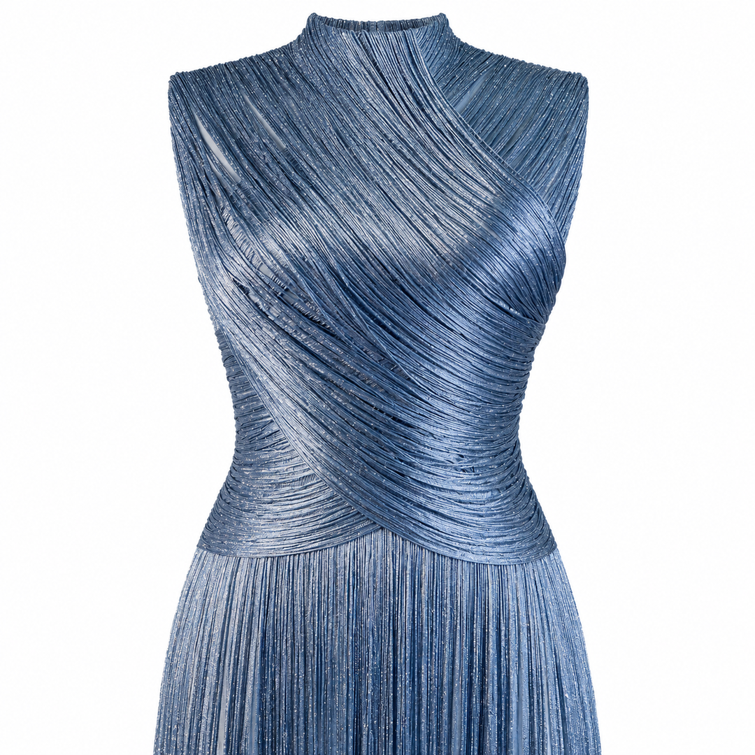 Ice | Fringe Mock Neck Bandage Maxi Dress