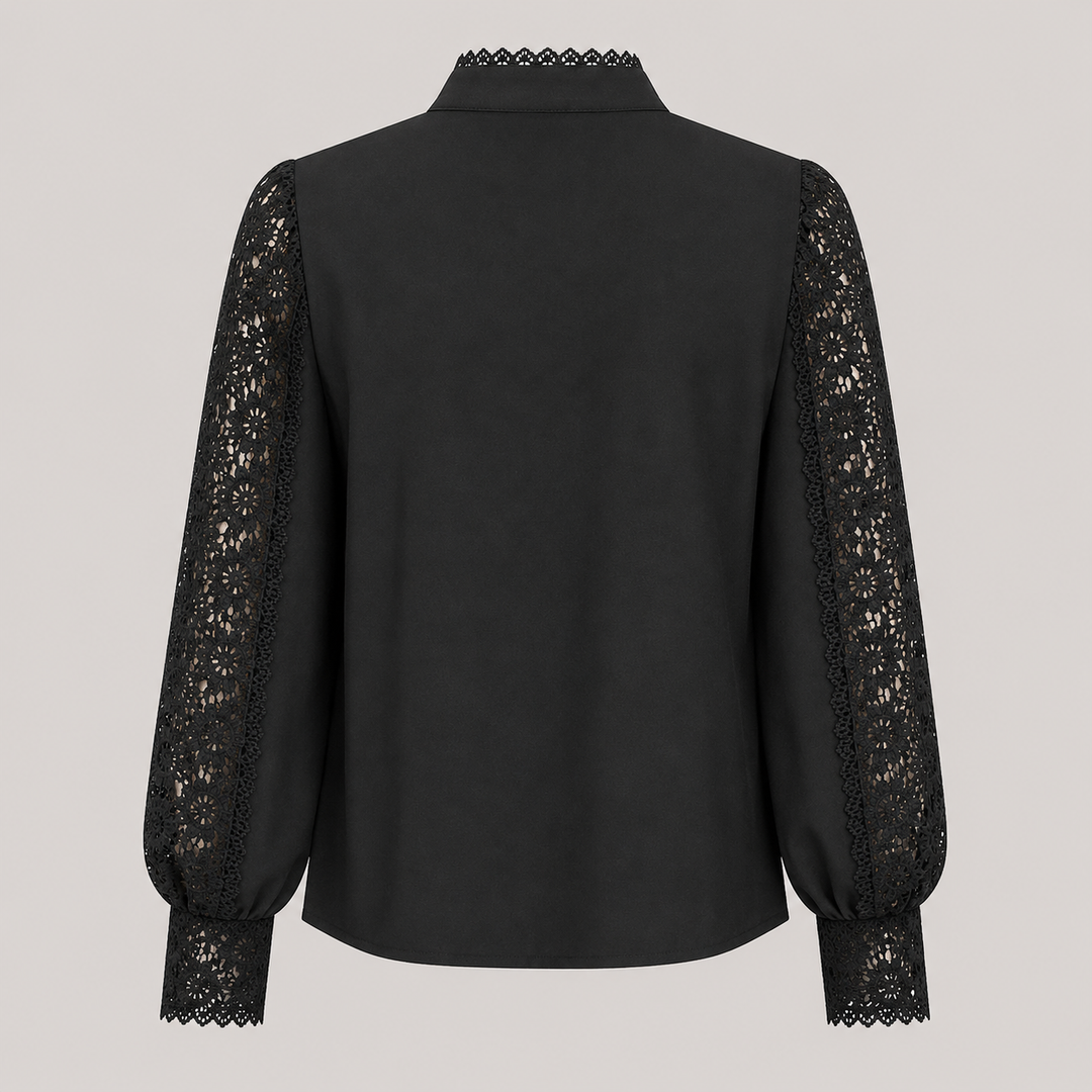 Hero | Crochet Lace Mock Neck Blouse