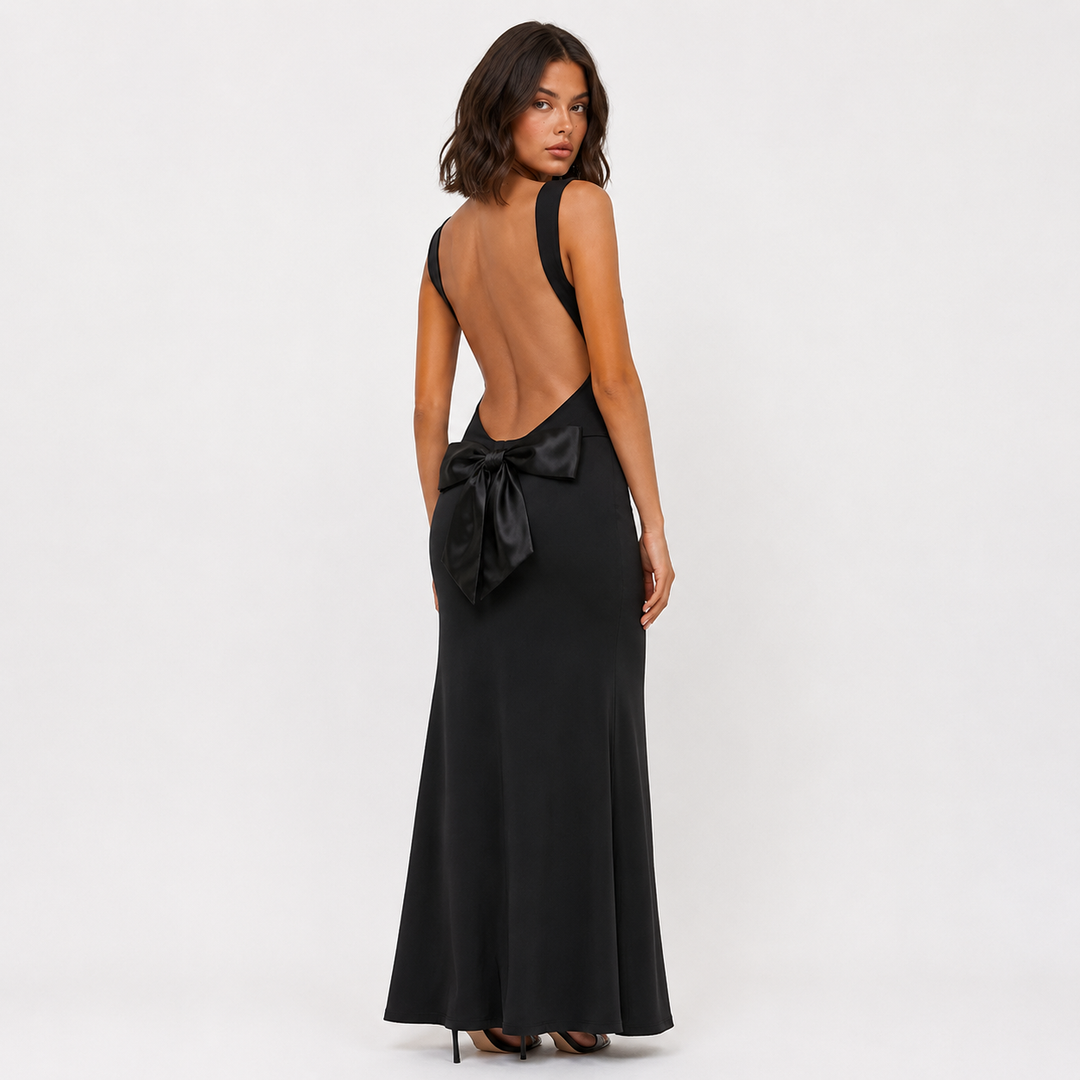 Melt | Bodycon Scoop Cowl Open Back Maxi Dress