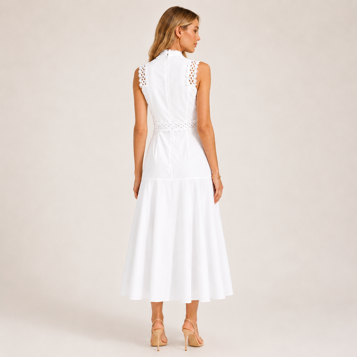 Skip | Lace High-Neck A-Line Midi Dress