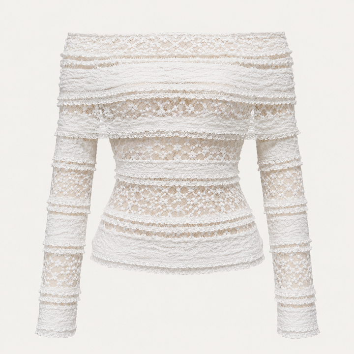 Stay | Off Shoulder Crochet Lace Top