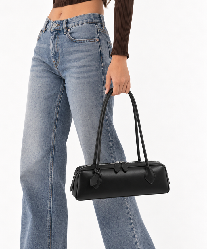 Flee | Faux Leather East West Shoulder Bag