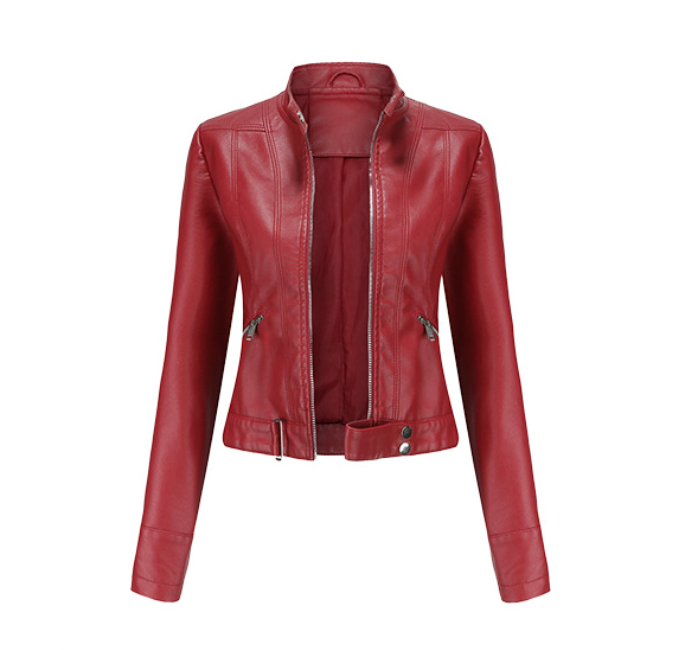 Nyx | Faux Leather Cropped Moto Jacket