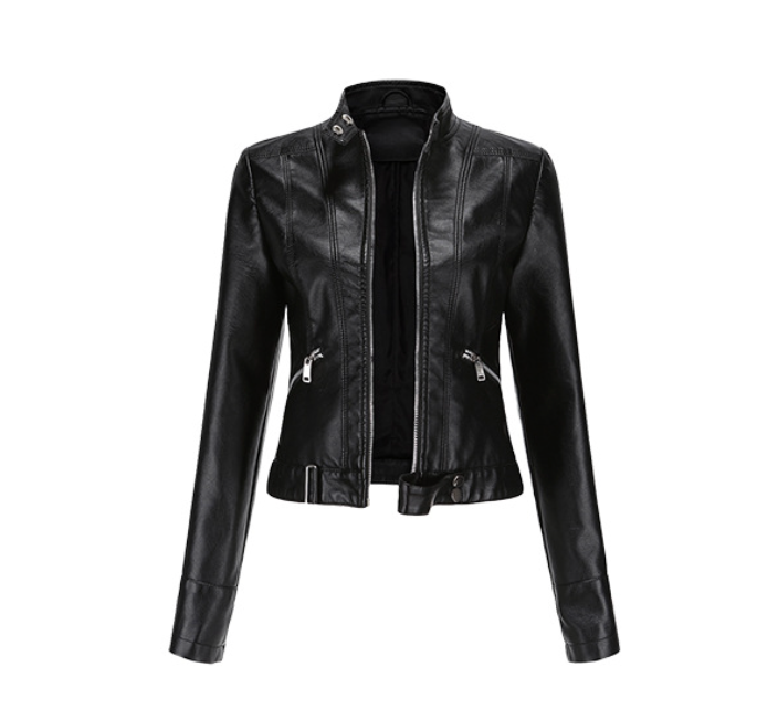 Nyx | Faux Leather Cropped Moto Jacket