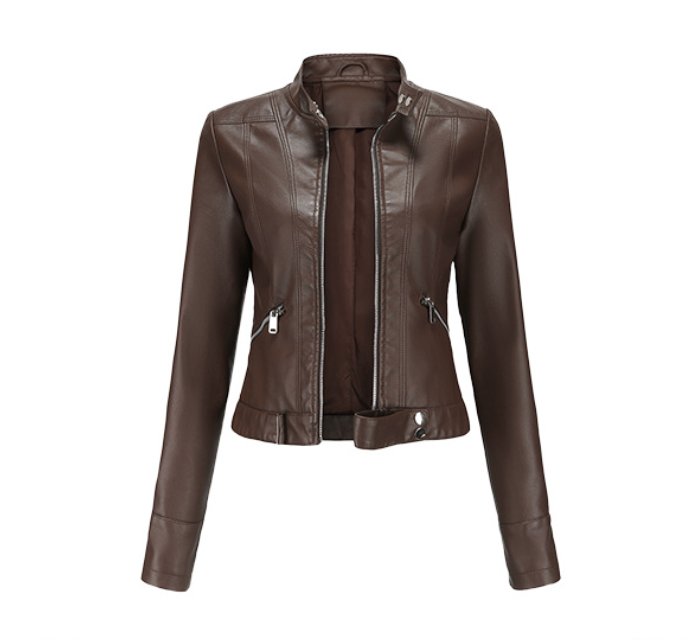 Nyx | Faux Leather Cropped Moto Jacket