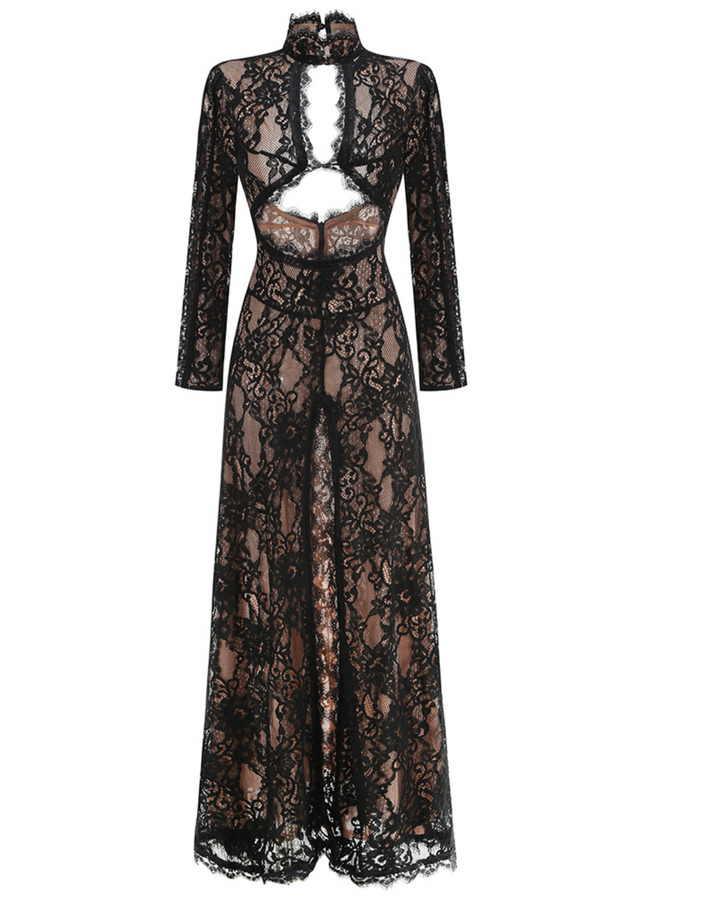 Curse | Lace Cutout Longe Sleeve Maxi Dress