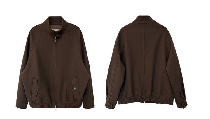 Walk | Wool Blend Oversized Bomber Jacket