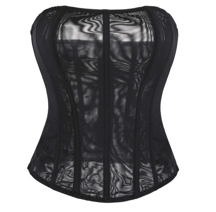 Grip | Black Strapless Corset Bustier Top
