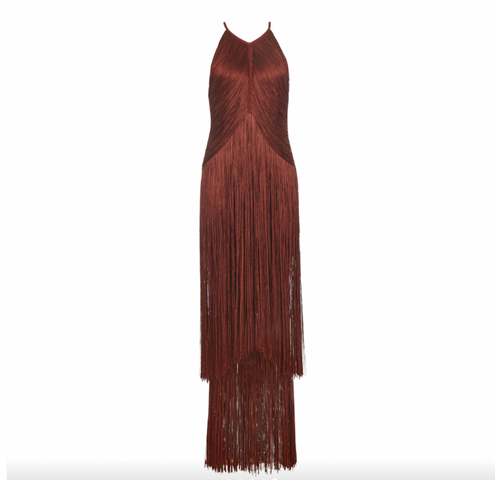 Alive | Fringe Halter Maxi Dress